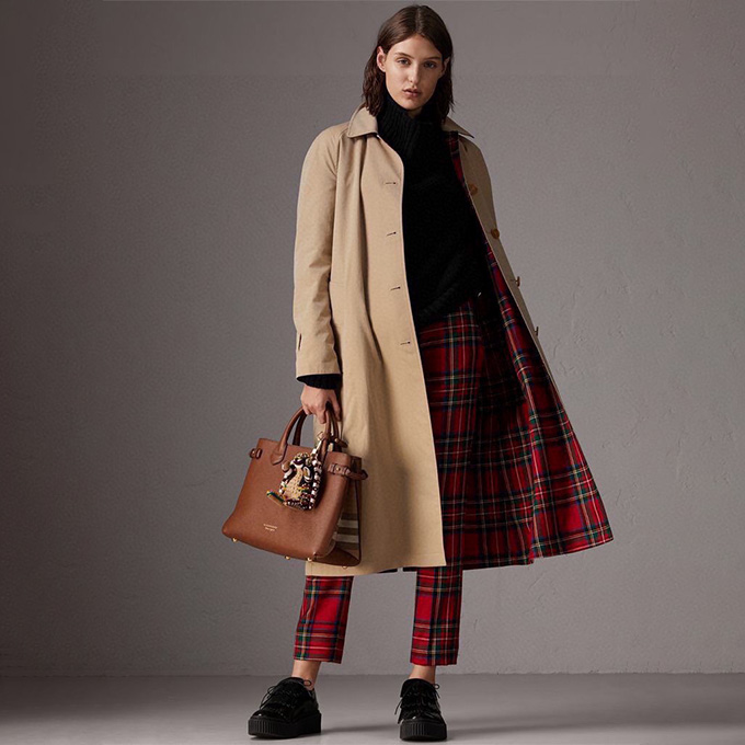 burberry the banner leather tote bag